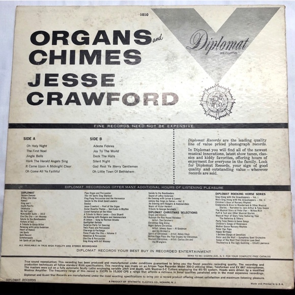 Lot of 3 VTG 60s Christmas Music Vinyl LP Albums~Jesse Crawford~Various Artists - Picture 3 of 15